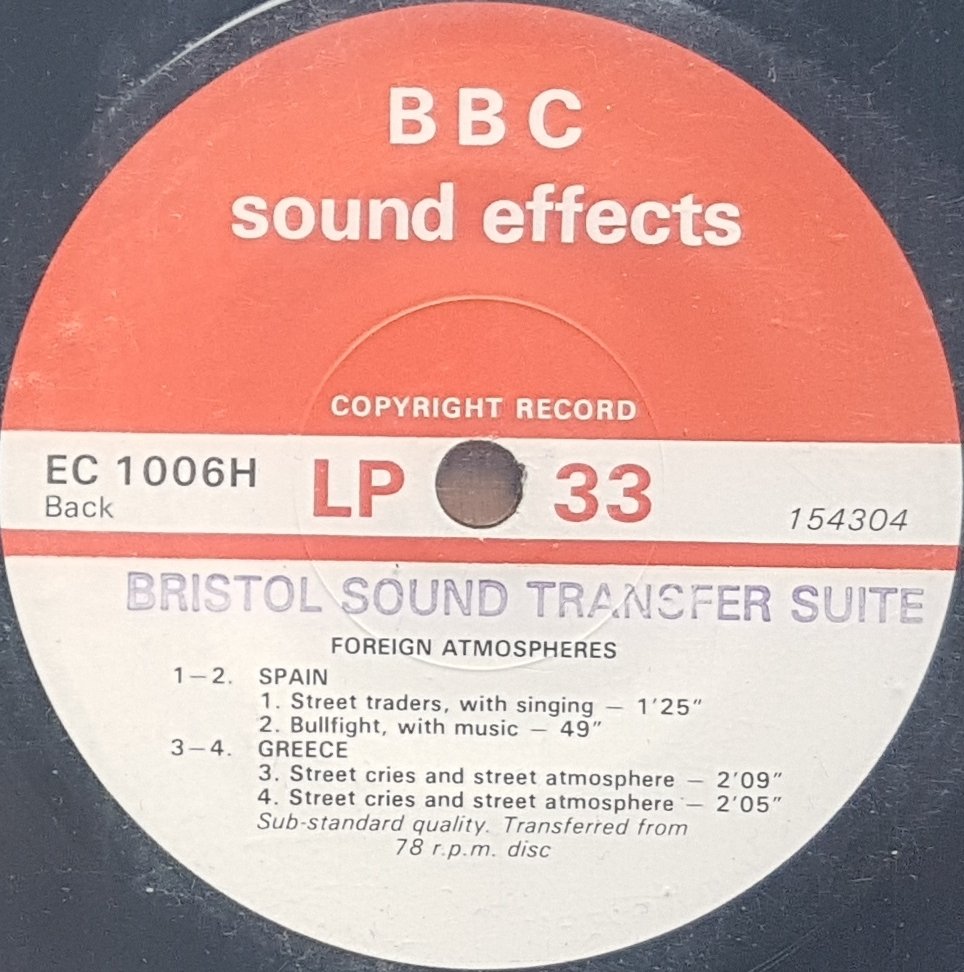 EC 1006H Crowds ballroom atmosphere / Foreign atmospheres Not registered from the BBC records and Tapes library Label